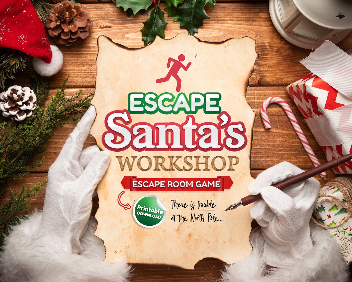 Santa's Workshop Printable Escape Room