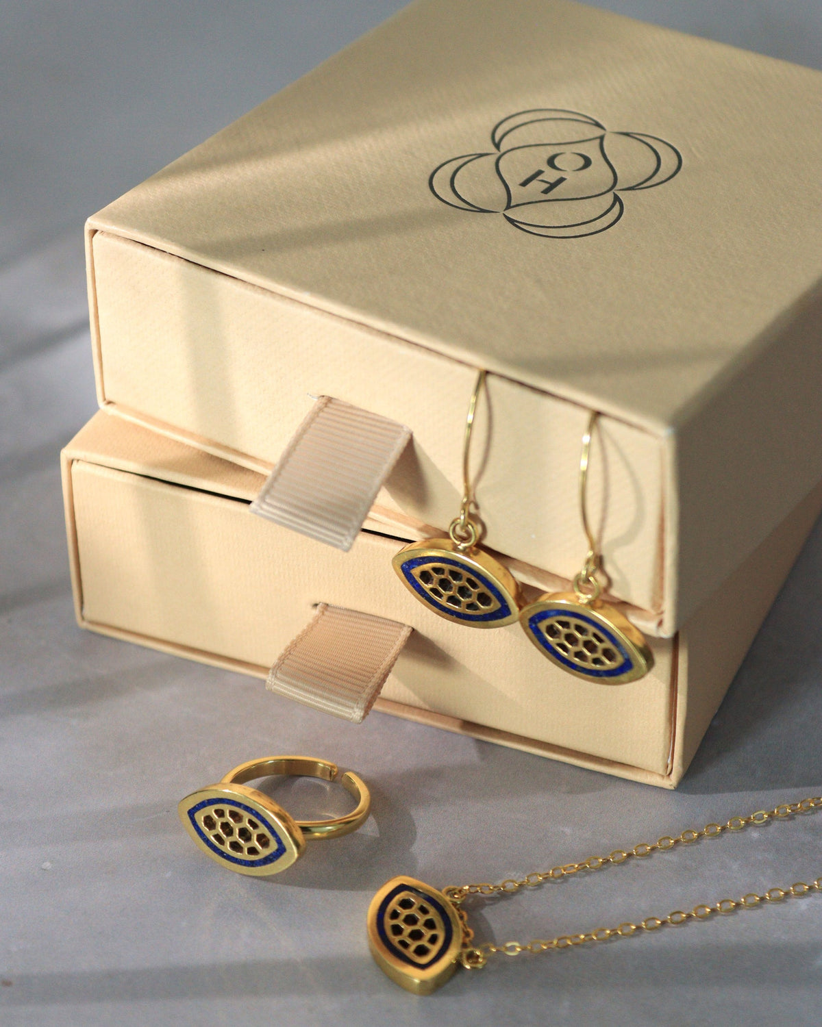 Lamia Evil Eye Stacking Ring