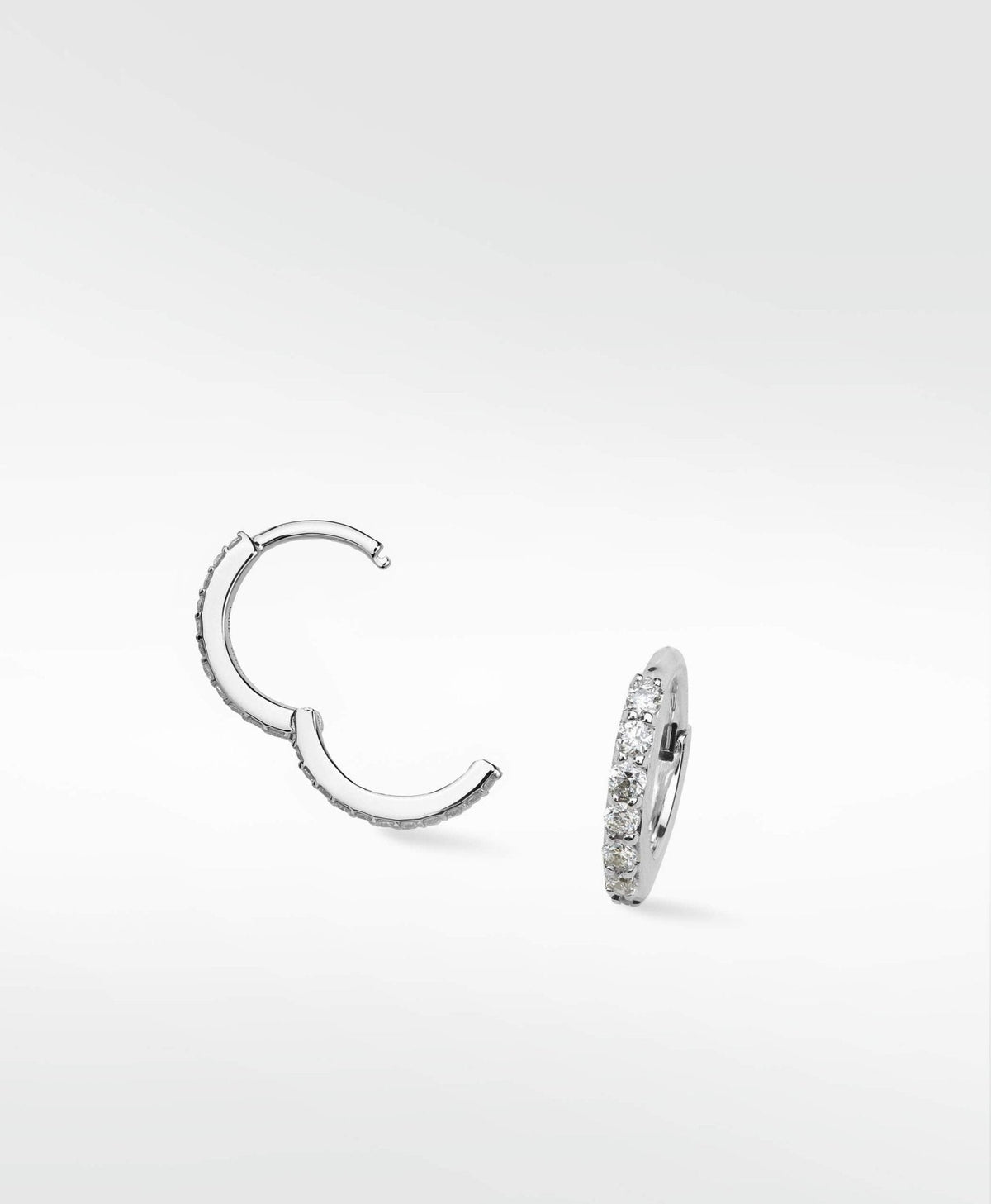 Modernist Diamond Pavé Hoop Earring (Small)