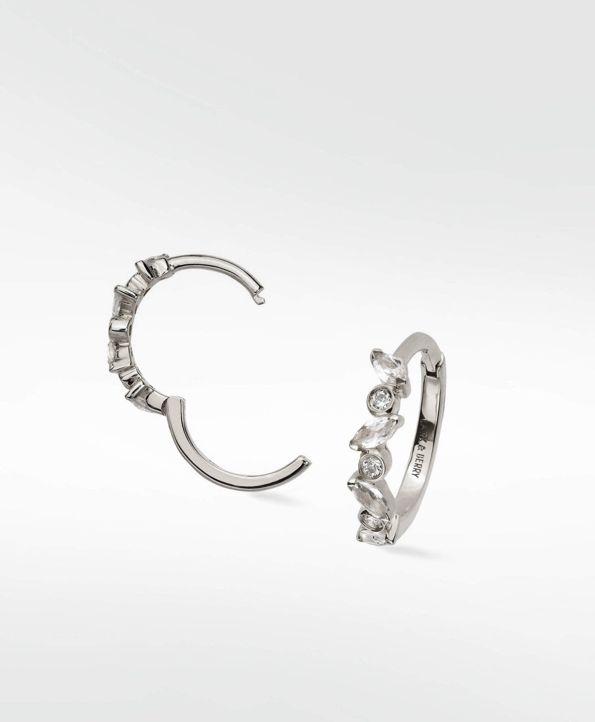 Veto Sapphire & Diamond Hoop Earring (Large)