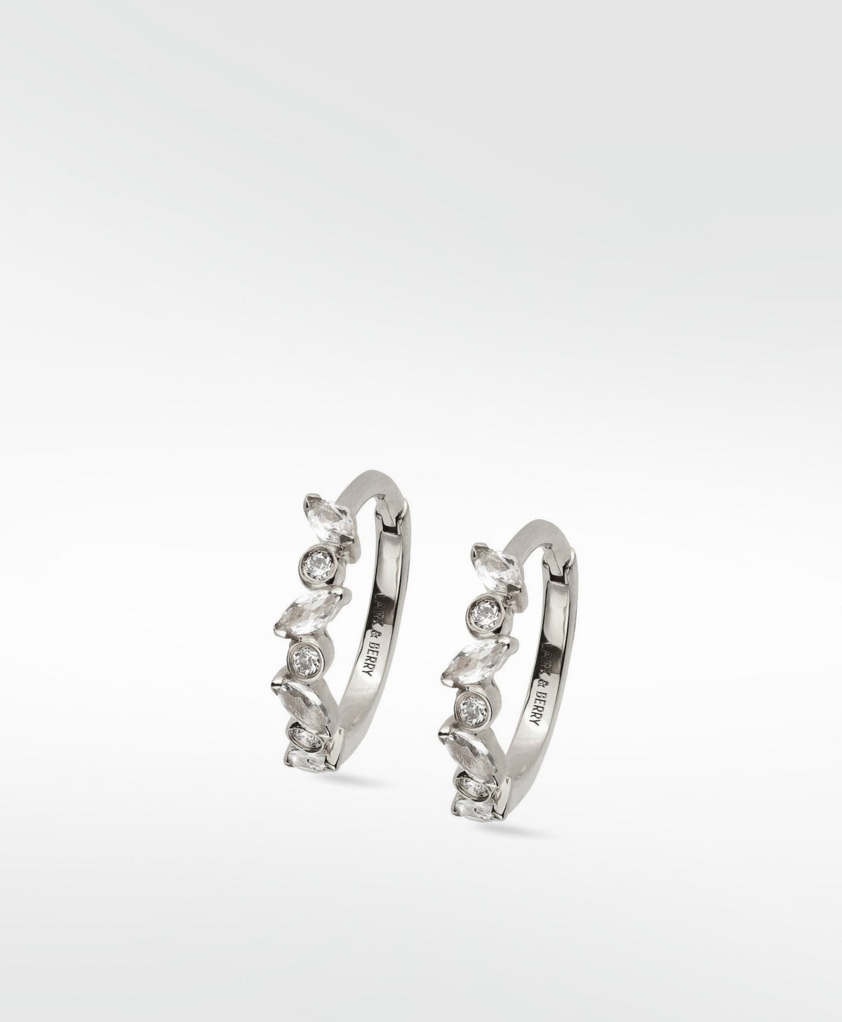 Veto Sapphire & Diamond Hoop Earrings (Large Pair)