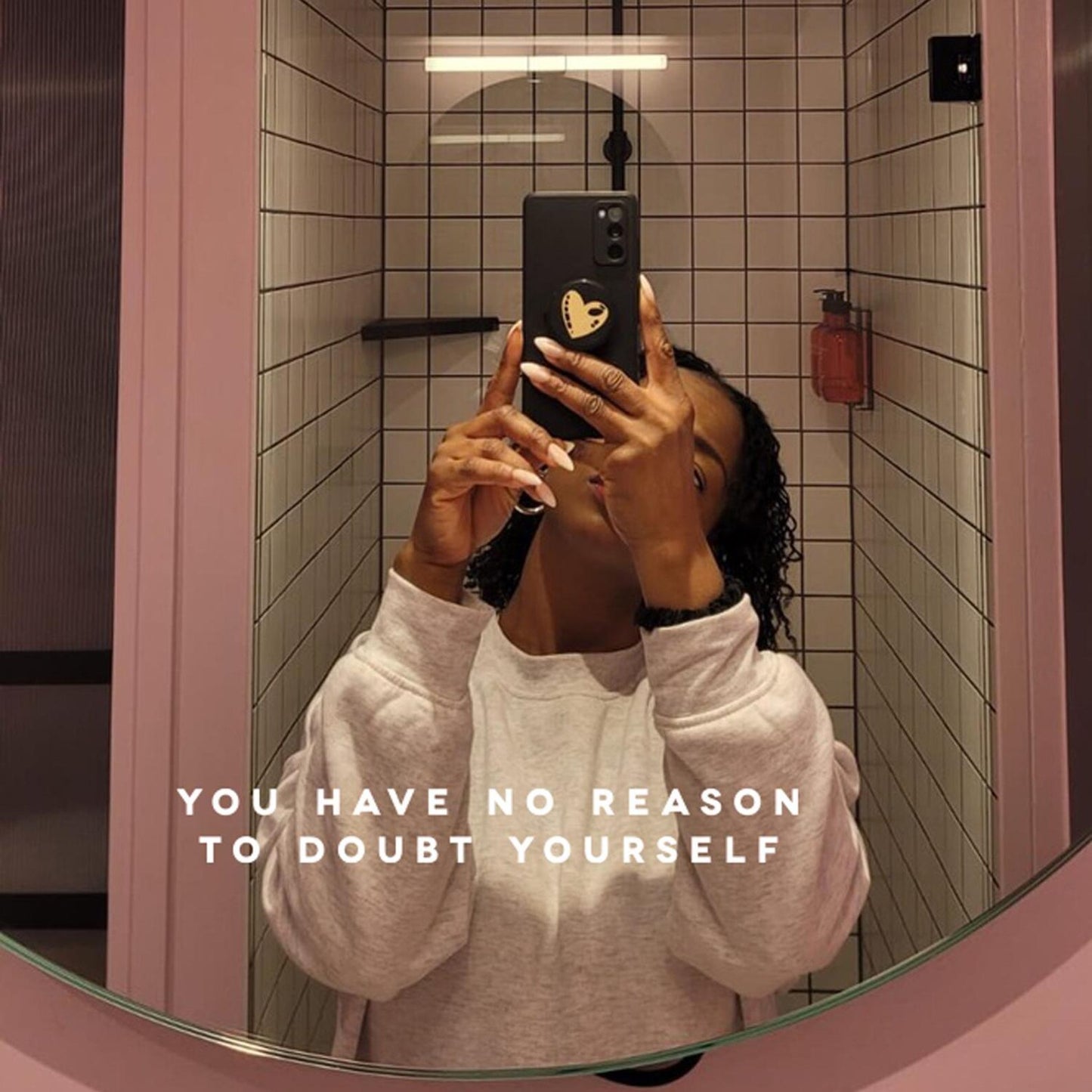 'You Have no Reason to Doubt Yourself' Mirror Mantra Decal Sticker