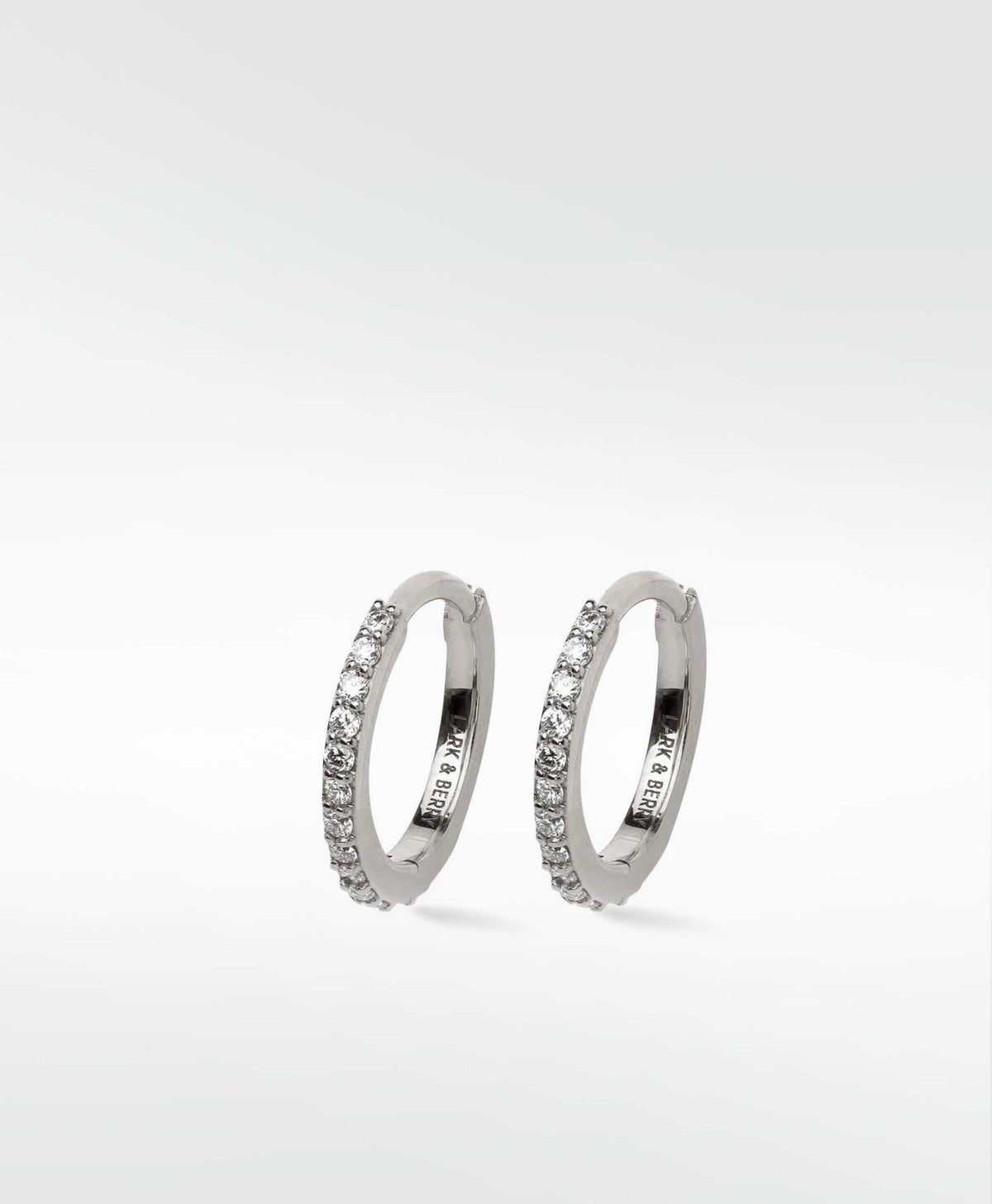 Modernist Diamond Pavé Hoop Earrings (Large Pair)