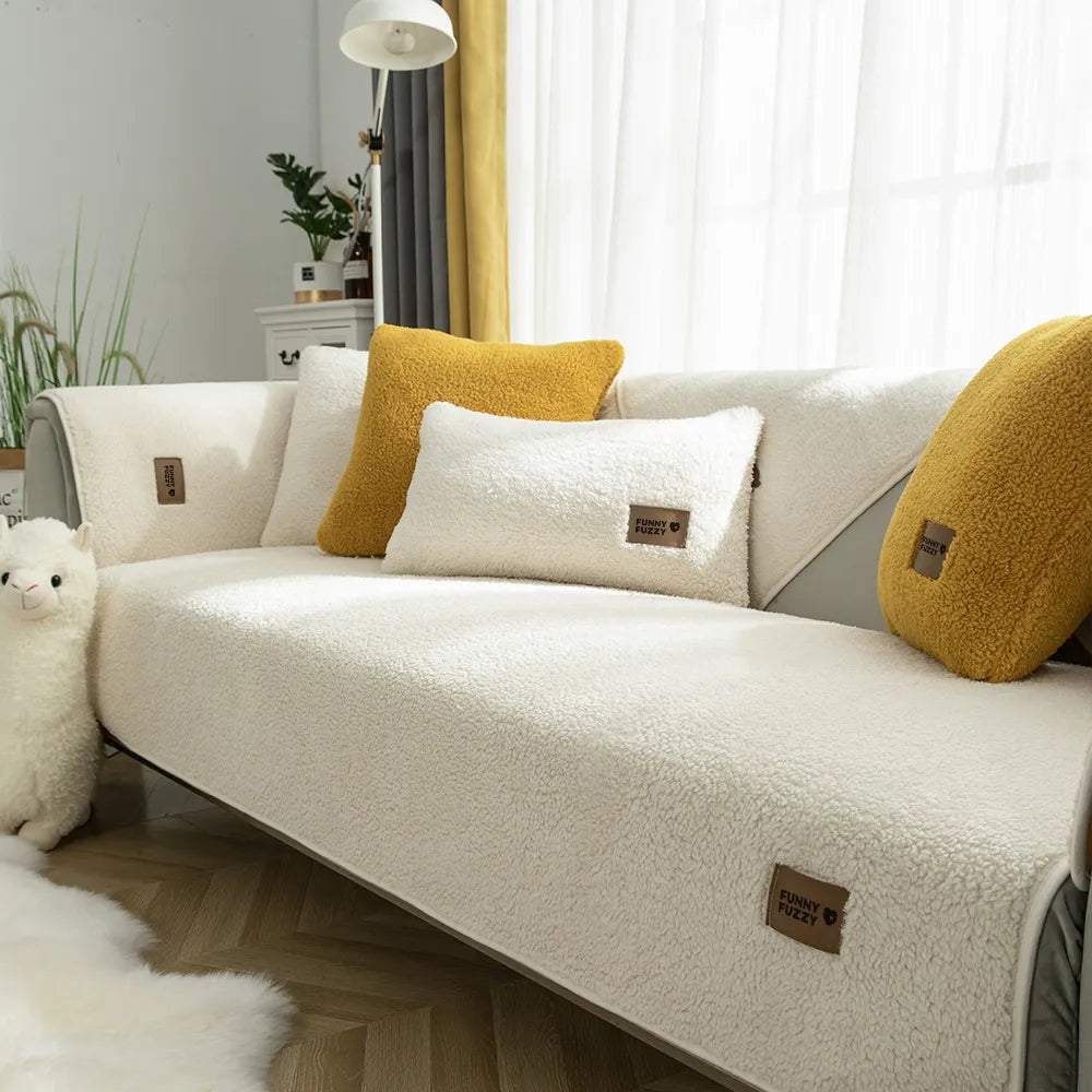 Sherpa Fleece Sofa Cover