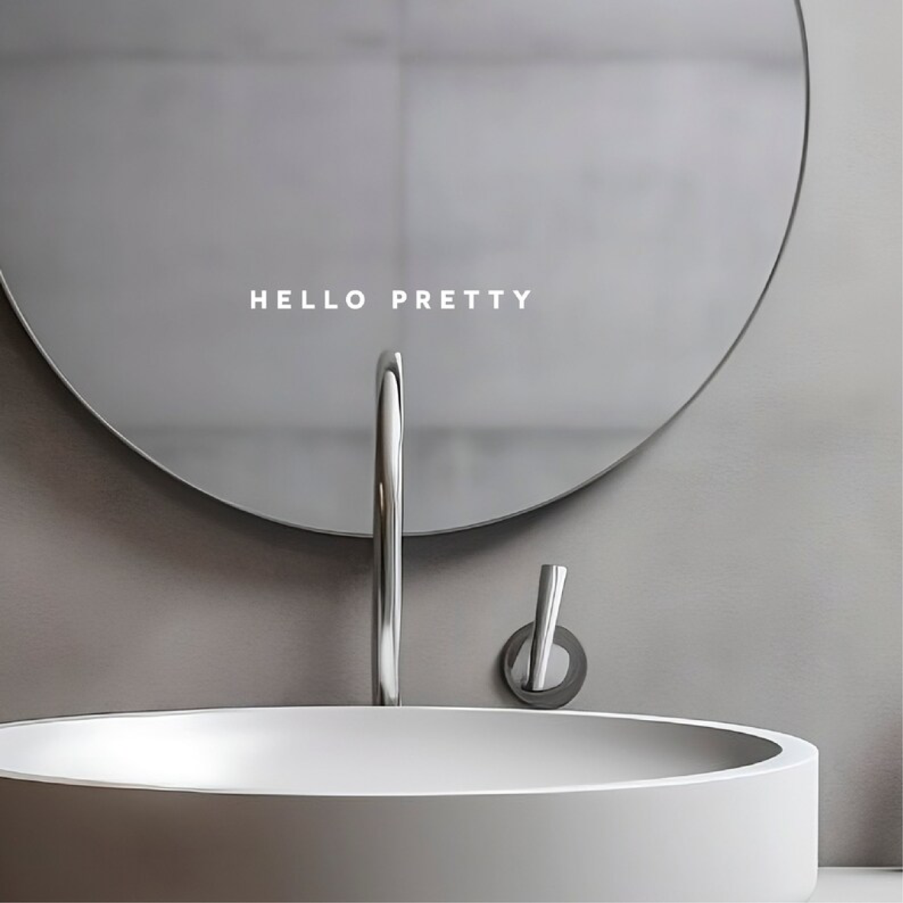 'Hello Pretty' Mirror Mantra Decal Sticker