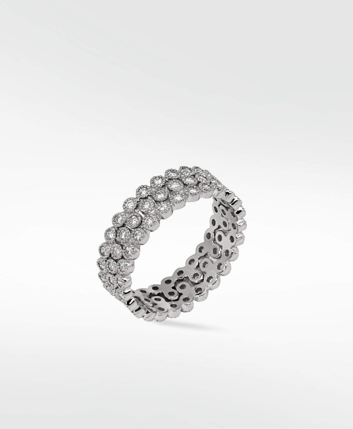 Stack With Trinity Ring Trinity Double Stackable Diamond Eternity Ring – Gift'rs