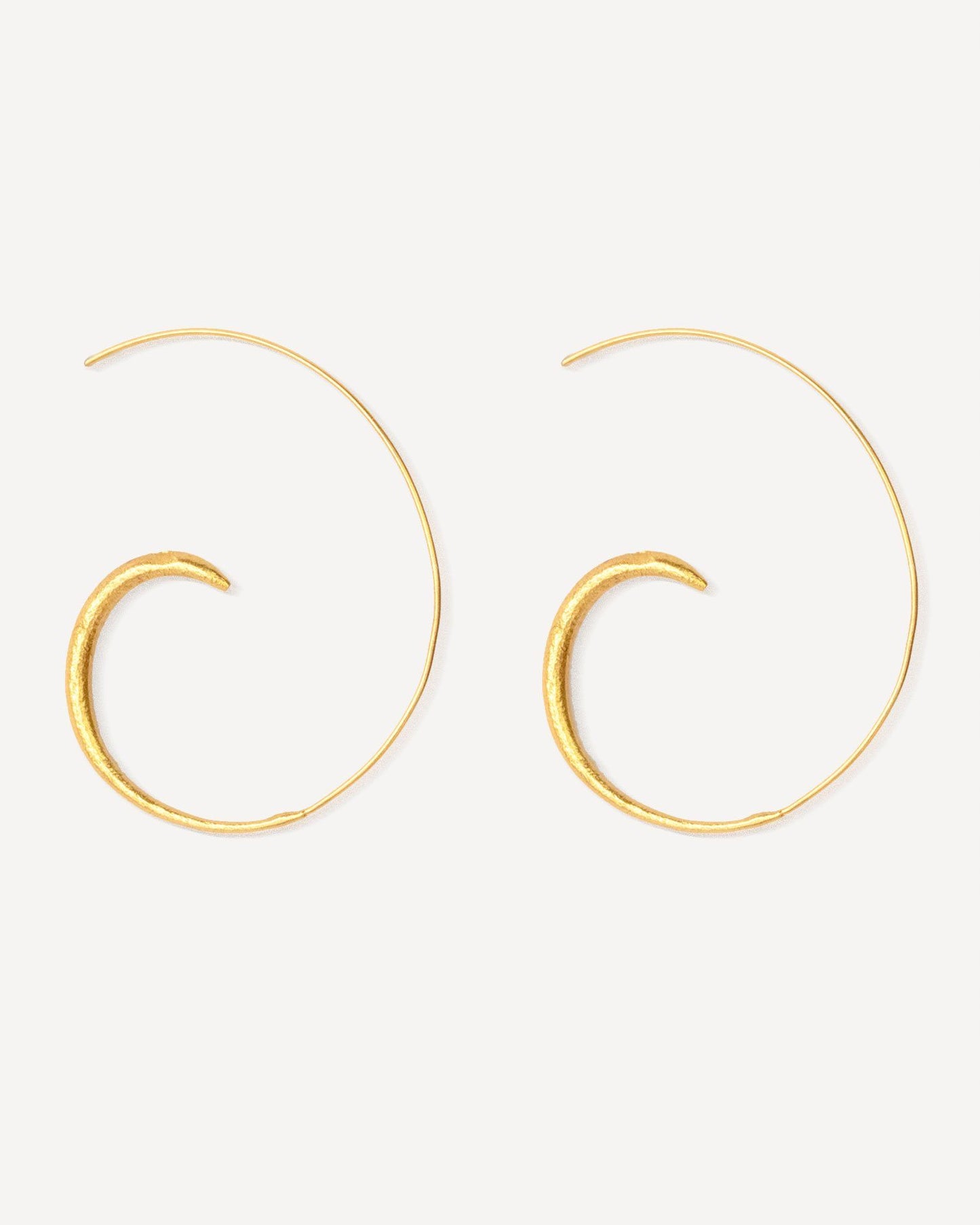 Aegina Gold Pull-Through Hoop Earrings