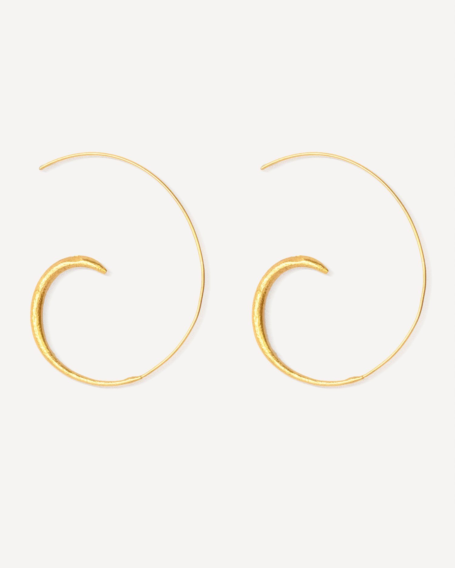 Aegina Gold Pull-Through Hoop Earrings