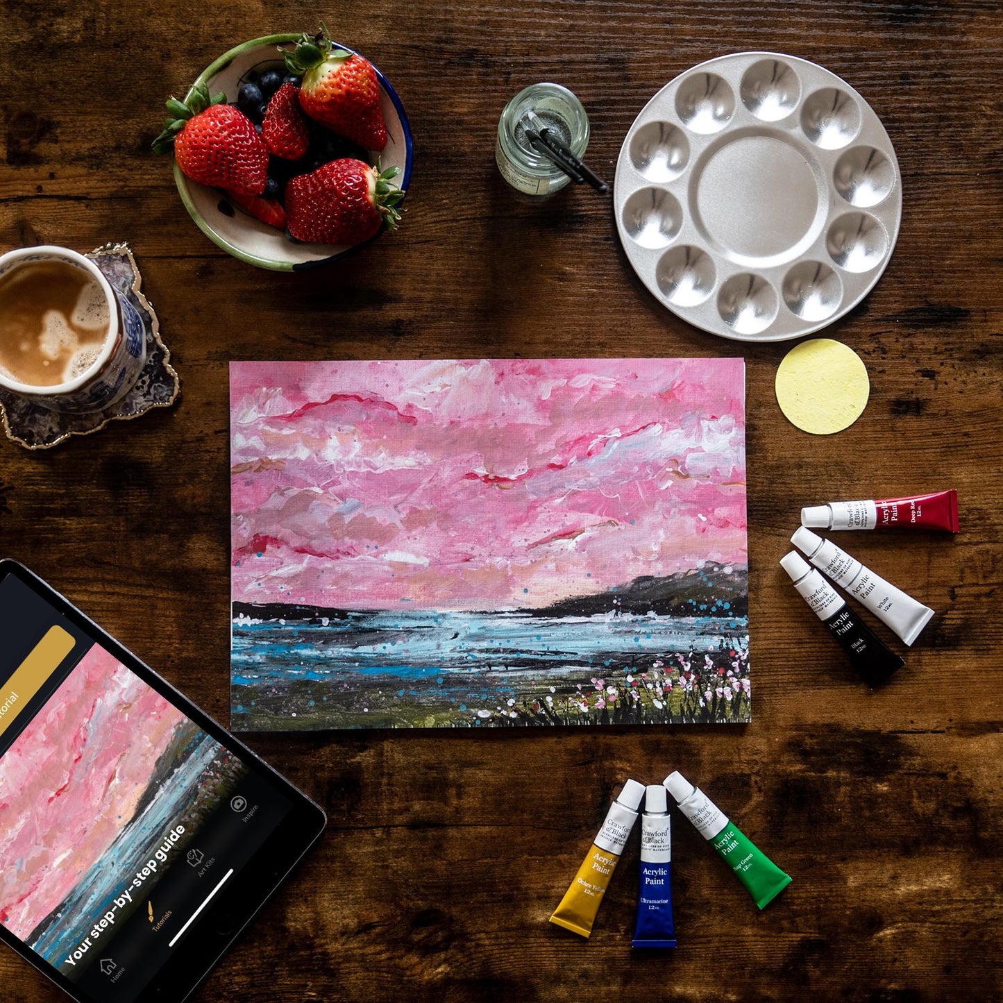 Pink Sky Acrylic Painting Kit